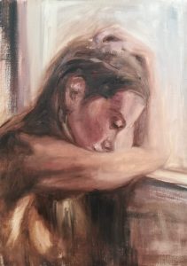 Portrait oil painting sophie guedon