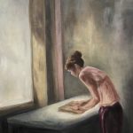 Painting of a woman with the ligh of a window