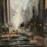 City oil painting