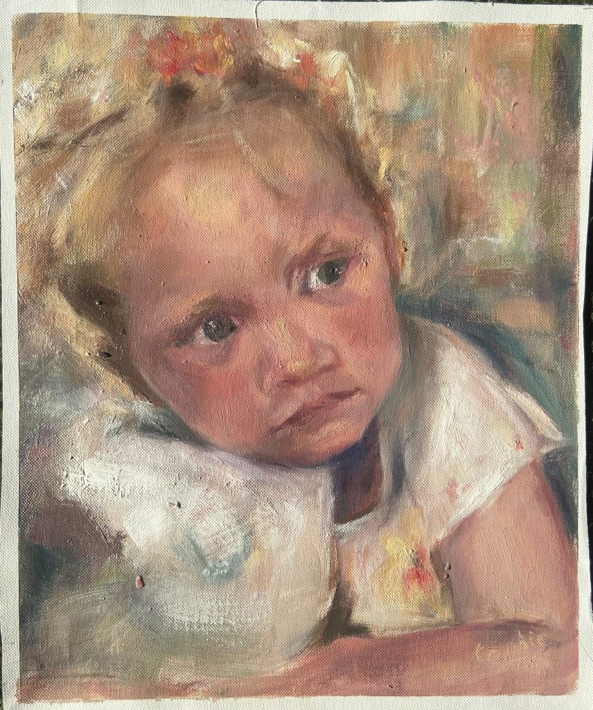 Oil painting portrait of Zahara