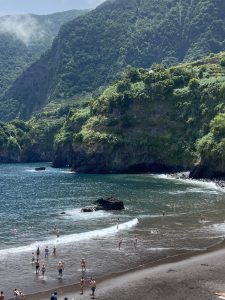 photo of black sand beach
