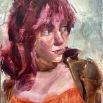 oil painting portrait of a girl