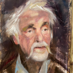 portrait painting of an old man