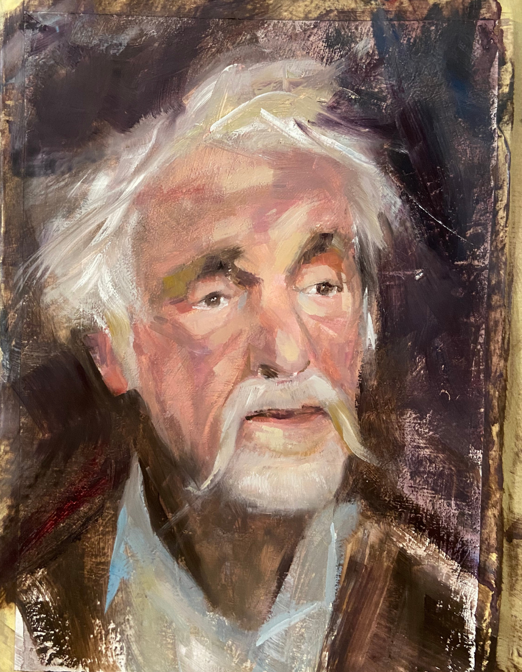 portrait painting of an old man