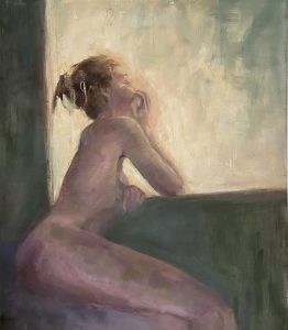 Painting of a woman by the window 2